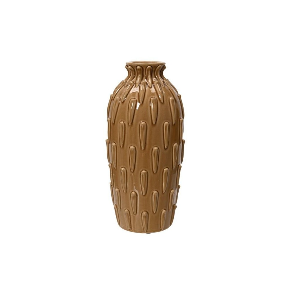 VASO CERMICA BROWN EFFETTO GOCCIA H.33